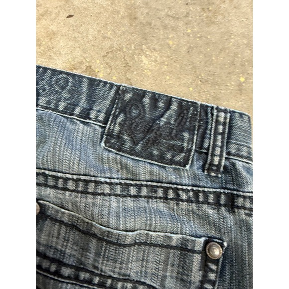 ROYAL PREMIUM Men Jeans Bootcut Dark Wash Distressed Size 32x32 - Picture 3 of 6